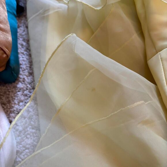 Vintage 1970s JCPenny Yellow Prom Ruffles Bridesmaid Formal Prairie Dress - Picture 8 of 8